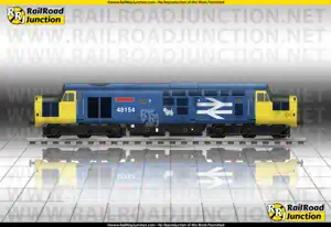 Side view of a BR Class 37 diesel-electric train locomotive